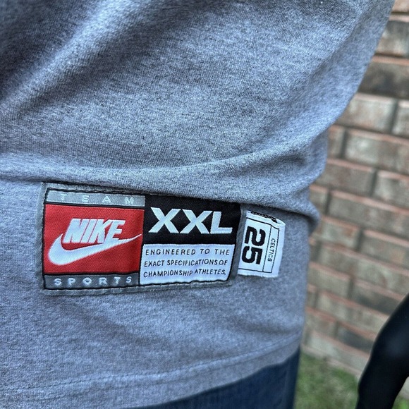 Vintage 90s Nike Boston Celtics Shirt Mens Plus Size XXL Center Swoosh NBA Gray - Picture 6 of 8